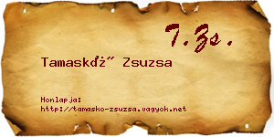 Tamaskó Zsuzsa névjegykártya